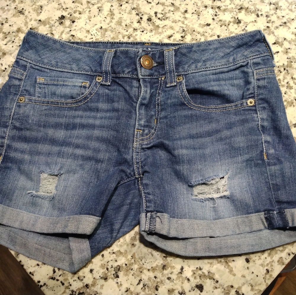 American Eagle Women's Stretch Ripped Shorts